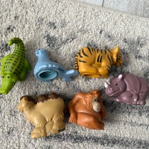 6 Little People Zoo Talker Animal Sounds Jungle and  Zoo Keeper